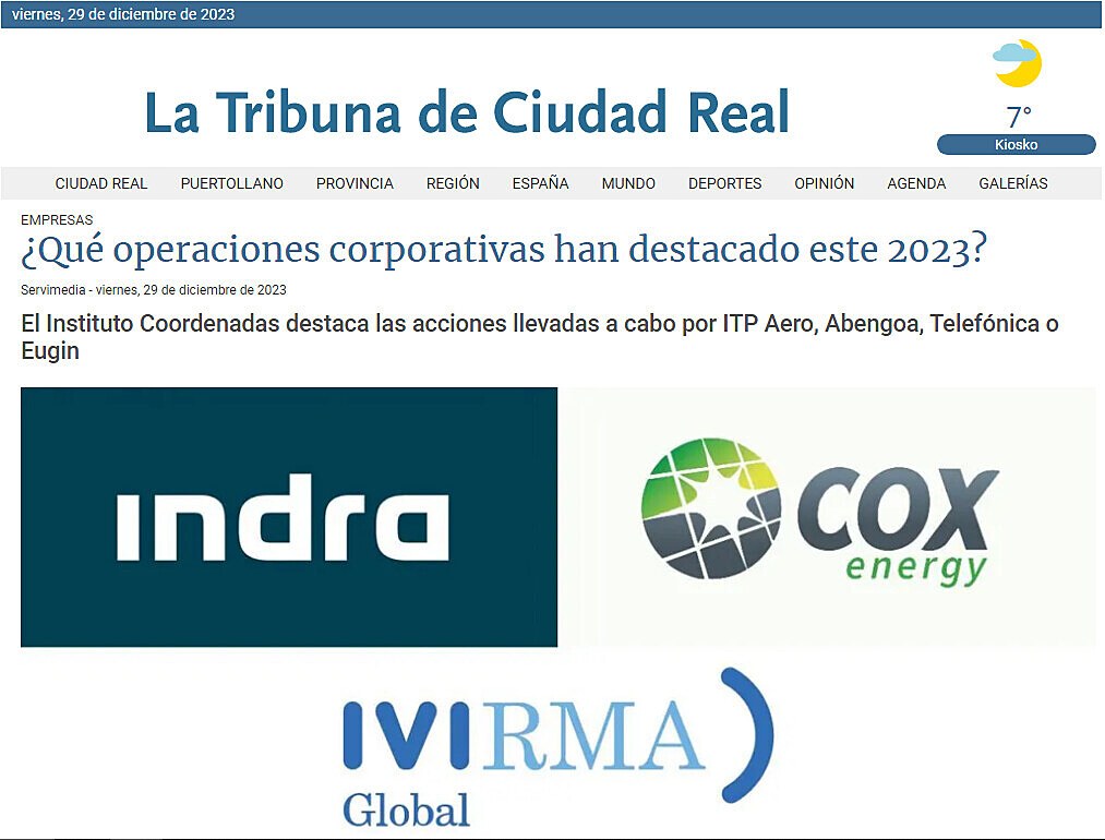 Qu operaciones corporativas han destacado este 2023?